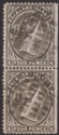 Click for more photos and details Falkland Islands 1887 QV 4d Grey-Black wmk Crown to Left Pair Used SG10 cat £100
