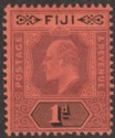 Fiji 1904 KEVII 1d Purple and Black on Red Mint SG116