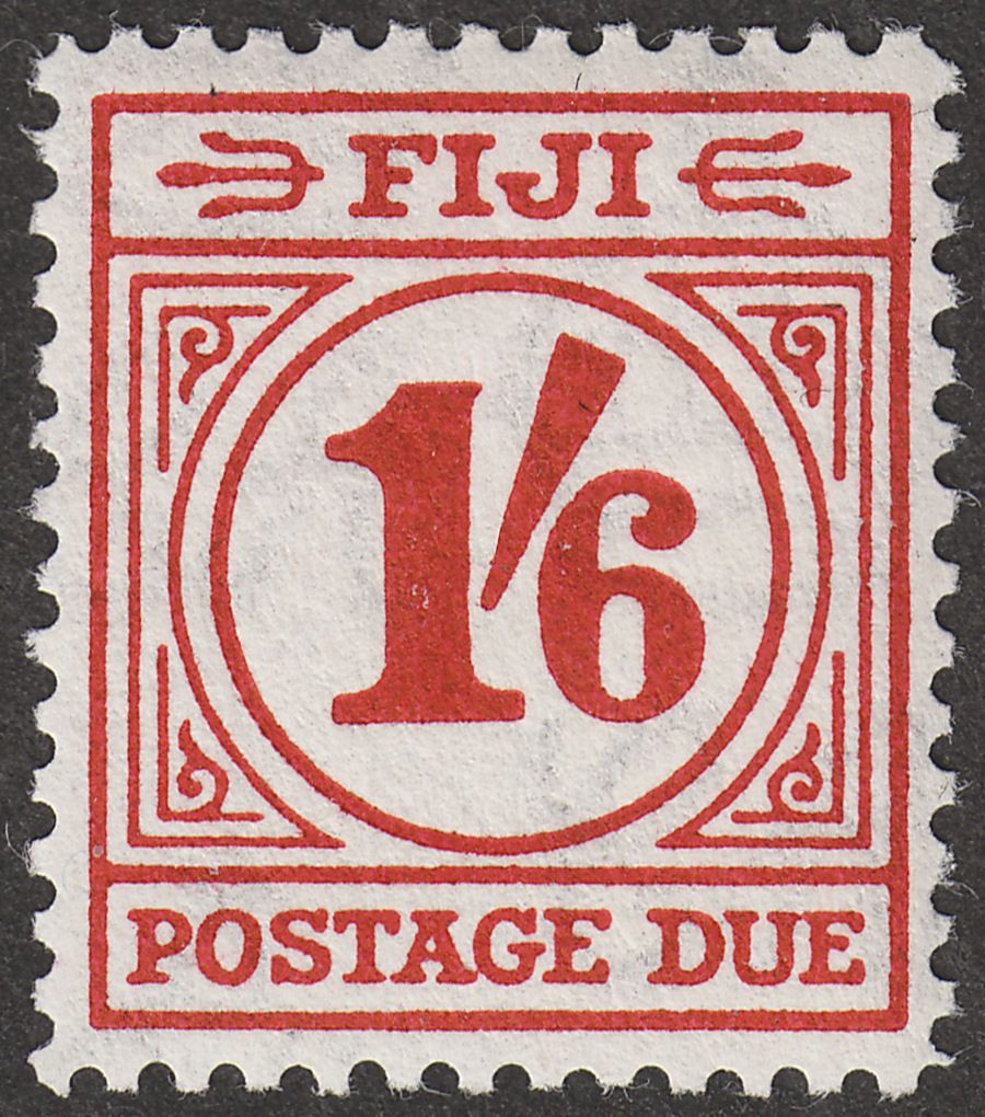 Fiji 1940 KGVI Postage Due 1sh6d Carmine-Lake Mint SG D18