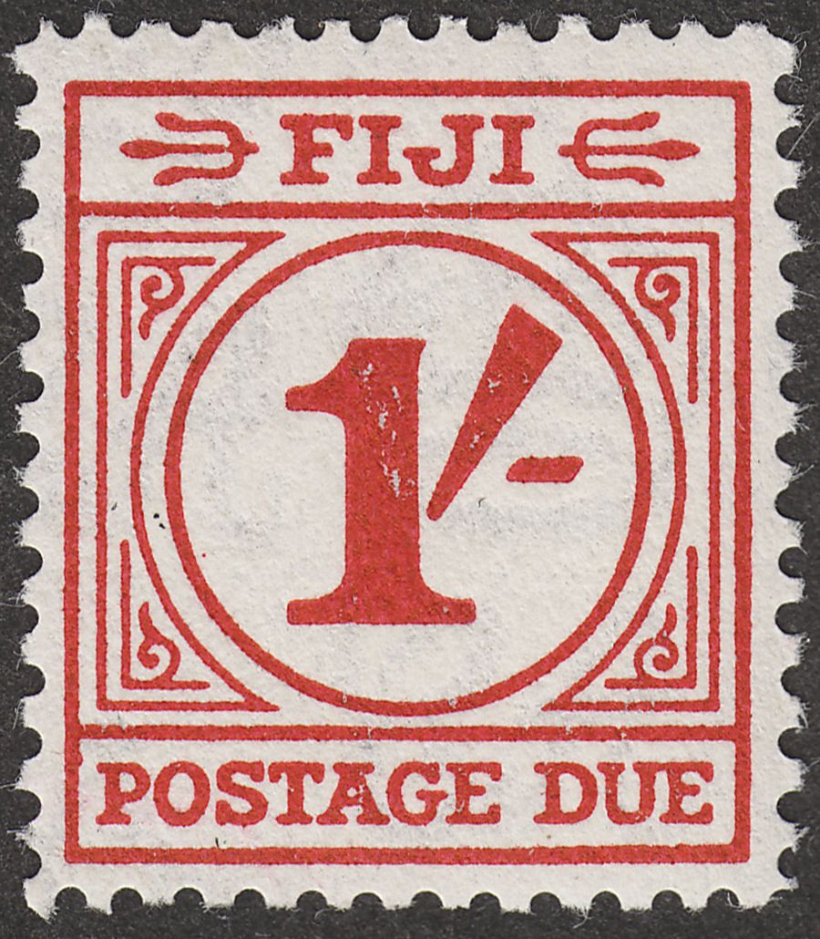 Fiji 1940 KGVI Postage Due 1sh Carmine-Lake Mint SG D17