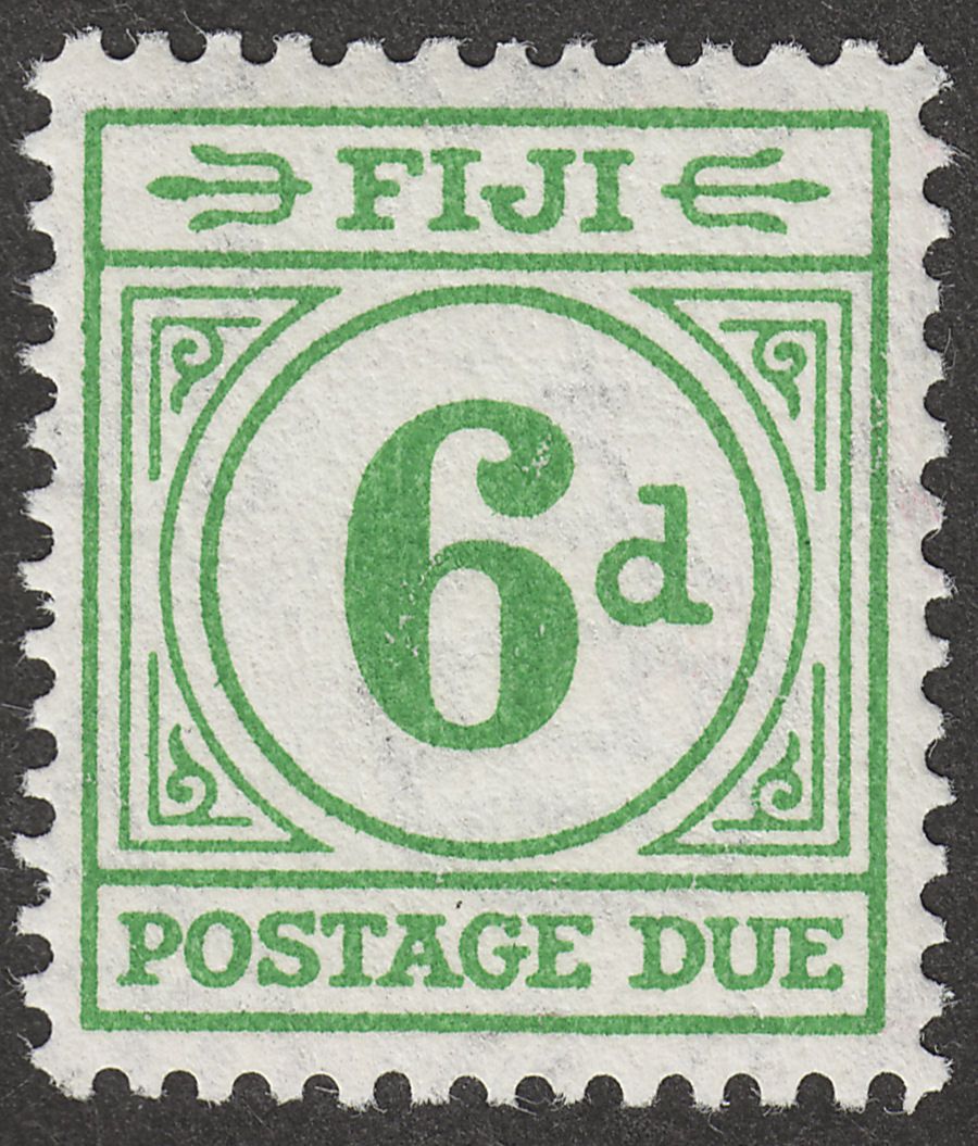 Fiji 1940 KGVI Postage Due 6d Emerald-Green Mint SG D16