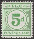Fiji 1940 KGVI Postage Due 5d Emerald-Green Mint SG D15