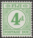 Click for more photos and details Fiji 1940 KGVI Postage Due 4d Emerald-Green Mint SG D14