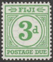 Fiji 1940 KGVI Postage Due 3d Emerald-Green Mint SG D13