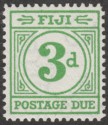 Click for more photos and details Fiji 1940 KGVI Postage Due 3d Emerald-Green Mint SG D13