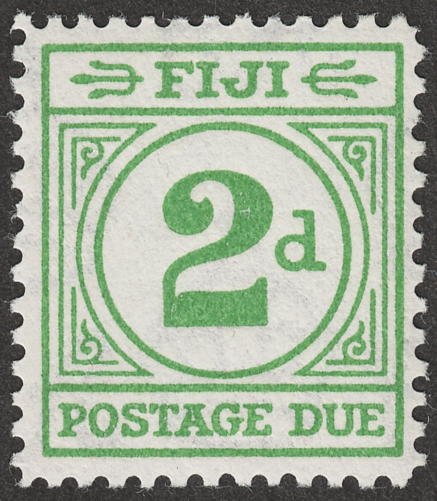 Fiji 1940 KGVI Postage Due 2d Emerald-Green Mint SG D12