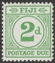 Click for more photos and details Fiji 1940 KGVI Postage Due 2d Emerald-Green Mint SG D12