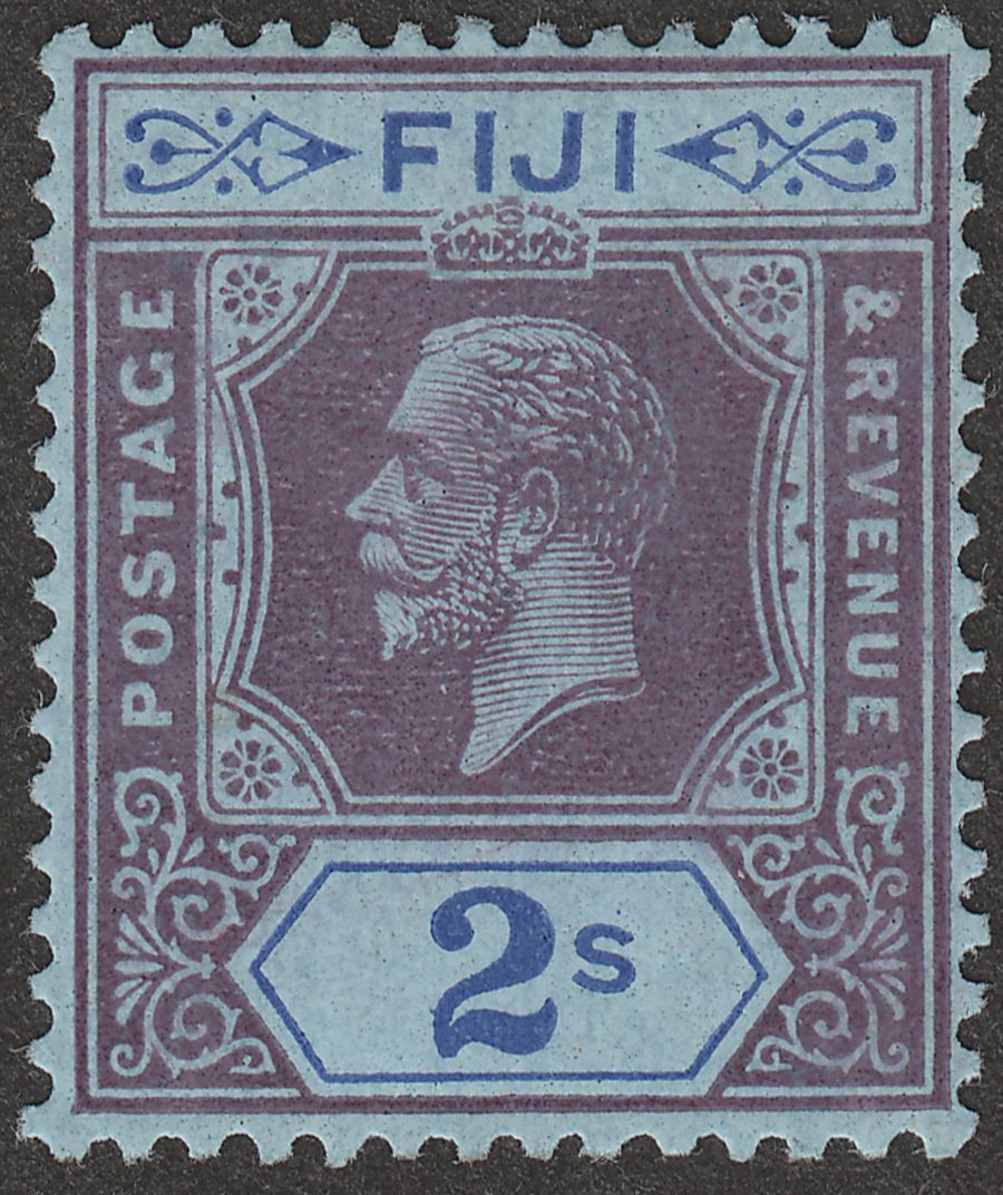Fiji 1927 KGV 2sh Purple and Blue on Blue Mint SG239