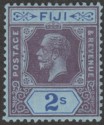 Click for more photos and details Fiji 1927 KGV 2sh Purple and Blue on Blue Mint SG239