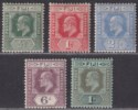 Click for more photos and details Fiji 1906 King Edward VII Set to 1sh Mint SG118-122 tone spot on 6d