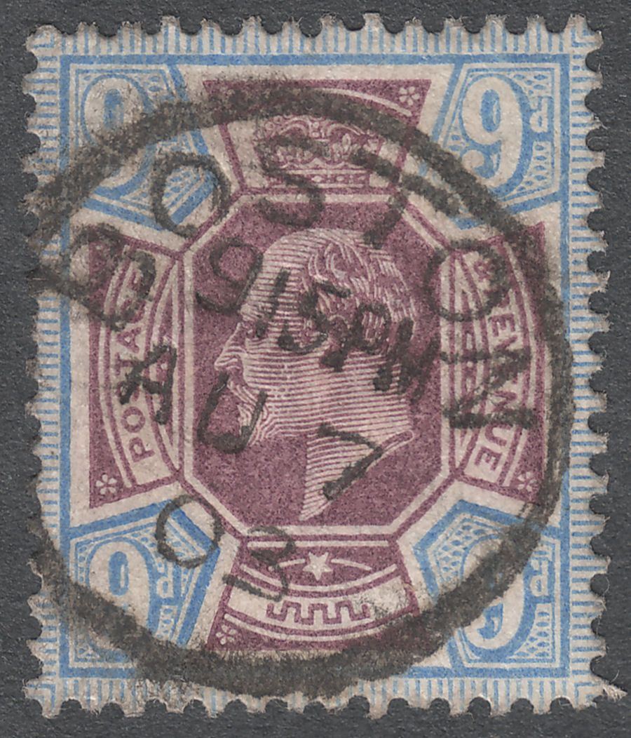 King Edward VII 1902 9d Dull Purple and Ultramarine Used SG250