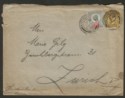 Click for more photos and details King Edward VII 1905 2d and 3d Used on Cover to Switzerland