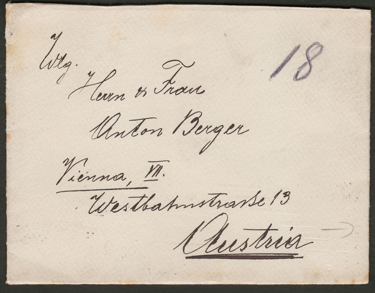 King Edward VII 1910 2d and ½d Used on reverse of Cover to Austria