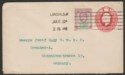 Click for more photos and details King Edward VII 1910 1½d Chalky Uprating 1d Postal Stationery Cover to Germany