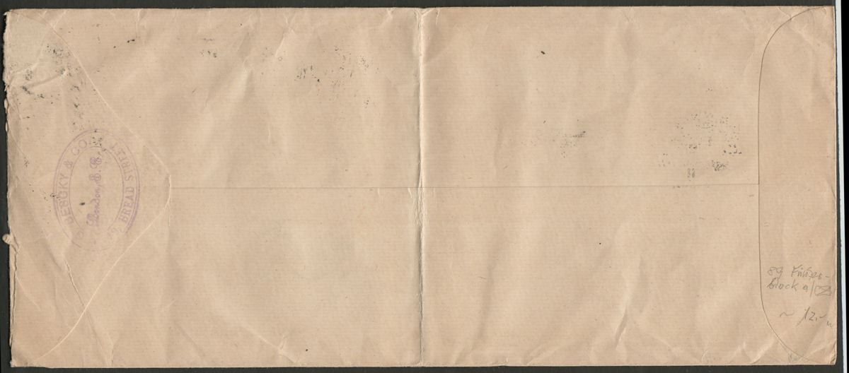 Queen Victoria 1900 Jubilee 2½d x5 + 1d Used on Long Cover to Germany