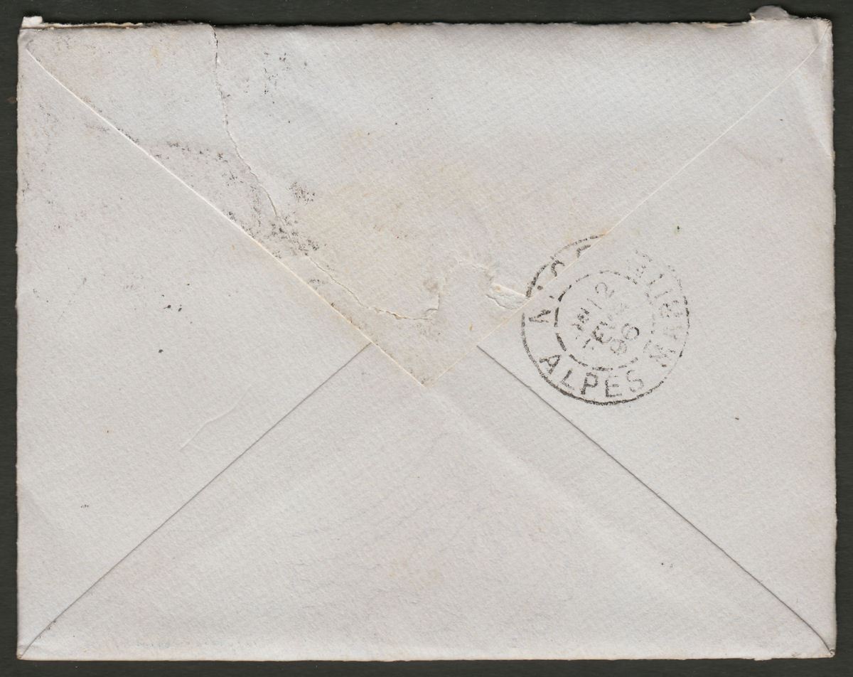 Queen Victoria 1896 Jubilee 1½d + 1d Used on Cover to Nice, France
