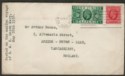 Click for more photos and details KGV 1936 Silver Jubilee ½d + 1d RMS Queen Mary Maiden Voyager Cover NY Postmark
