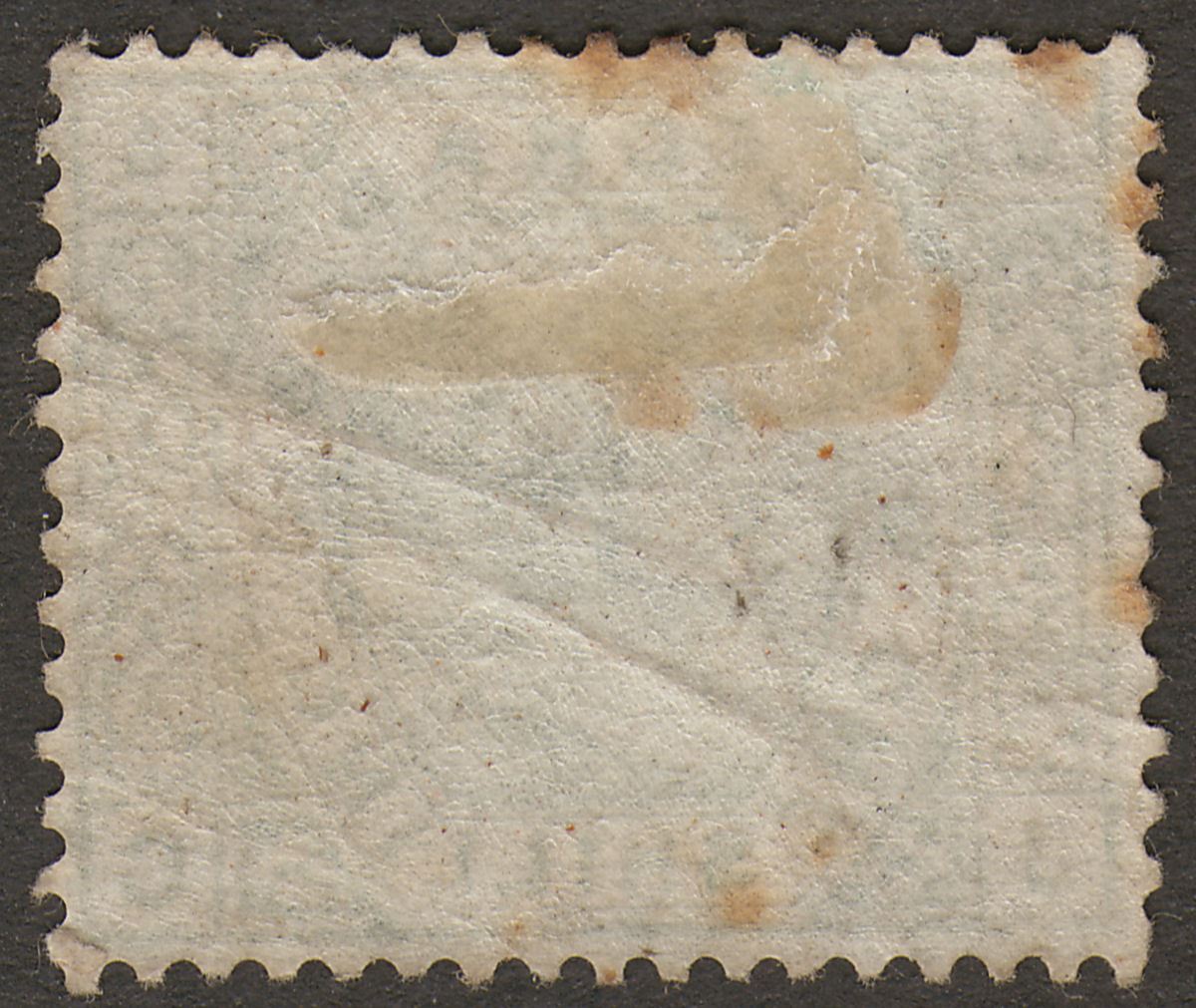 QV 1876 Telegraph Stamp 1sh Green plate 6 Mint SG T8 cat £100 faults