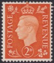 King George VI 1938 Watermark Sideways 2d Orange UM Mint SG465a cat £75 MNH