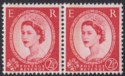 QEII 1961 Wilding 2½d Type I Phosphor Left Pair UM Mint SG614b cat £90