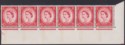 Click for more photos and details QEII 1961 Wilding 2½d Type I Phosphor Left Strip of 6 UM Mint SG614b cat £270