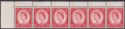Click for more photos and details QEII 1961 Wilding 2½d Type I Phosphor Left Strip of 6 UM Mint SG614b cat £270