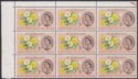 Click for more photos and details QEII 1963 Nature Week 3d with Caterpillar Flaw Block Mint SG637a cat £75 MNH