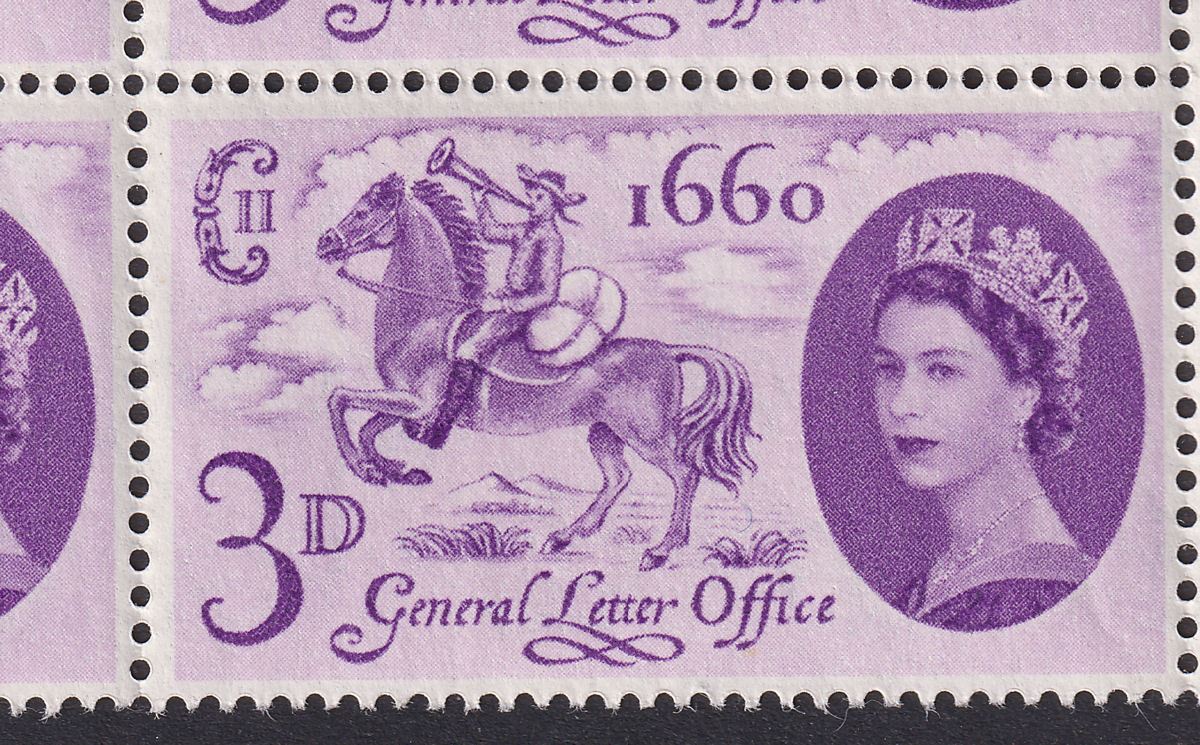 QEII 1960 General Letter Office 3d Block w Broken Mane Variety Mint SG619a c£70