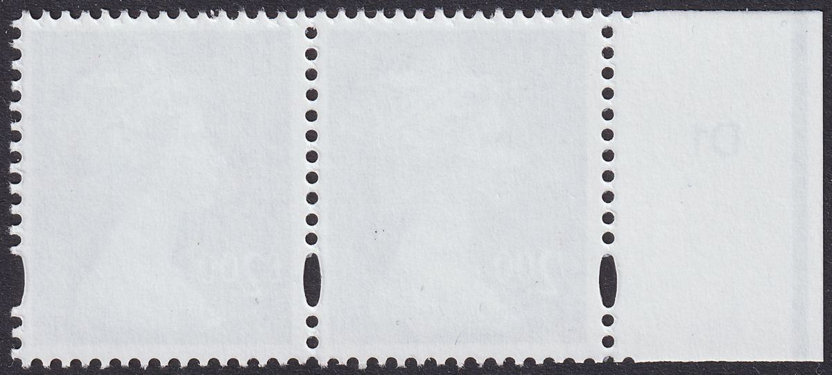 QEII 2003 Machin £2 Dp Blue-Green Missing £ Cylinder D1 Pair Mint SG Y1747