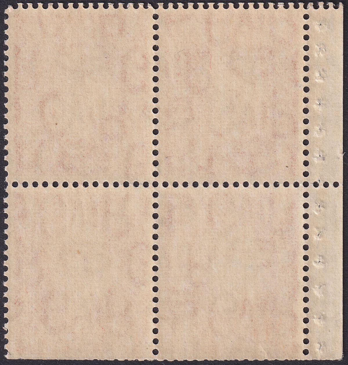 King George VI 1938 2d Orange Watermark Inverted Block of 4 Mint SG465Wi cat£240