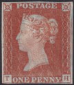 Queen Victoria 1841 1d Red-Brown on Blued Paper Imperf Mint cat £600 w 4 margin
