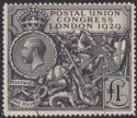King George V 1929 PUC UPU £1 Black Used SG438 cat £600