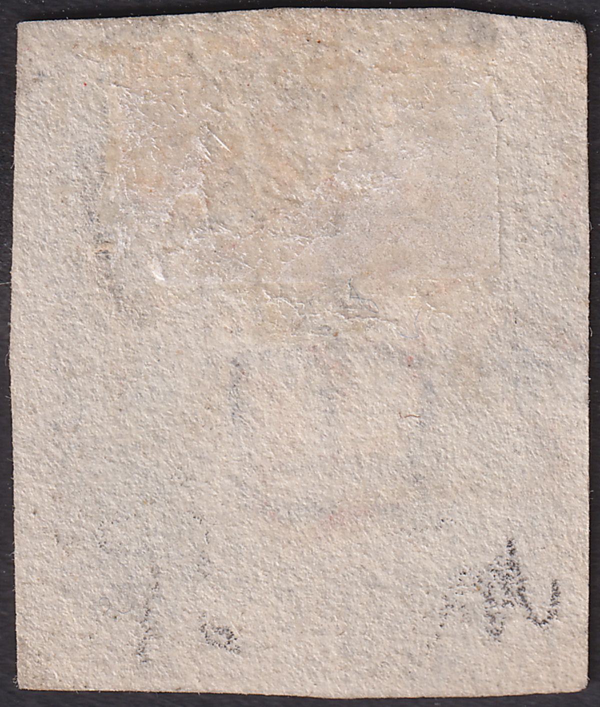 Queen Victoria 1840 1d Penny Black Used Red MX Letters OG Plate 4 with 3 margins