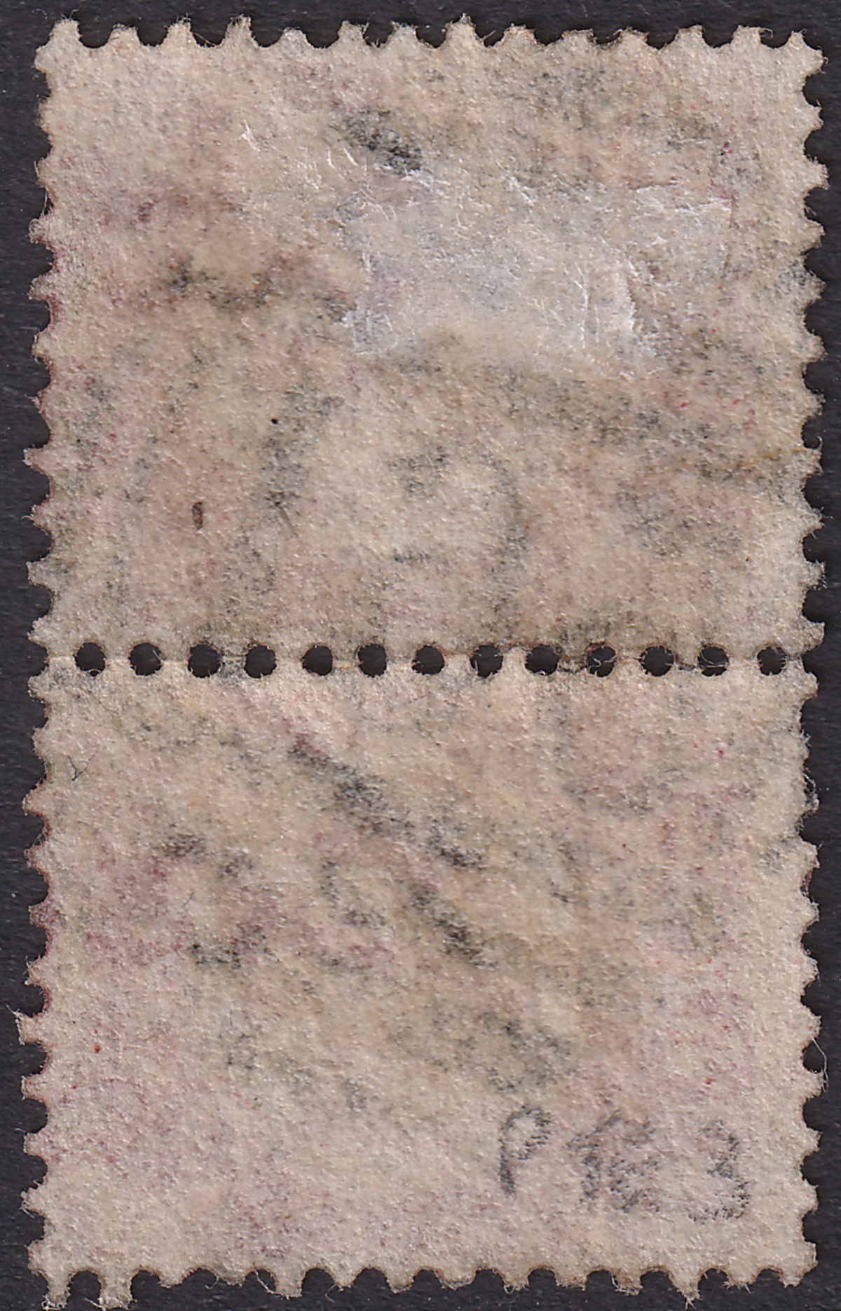 Queen Victoria 1870 ½d Rose-Red Plate 3 Vertical Pair Used SG48