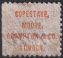 QV 1870 ½d Rose-Red w Copestake Moore Underprint in Red Used Plate 20 SG PP39
