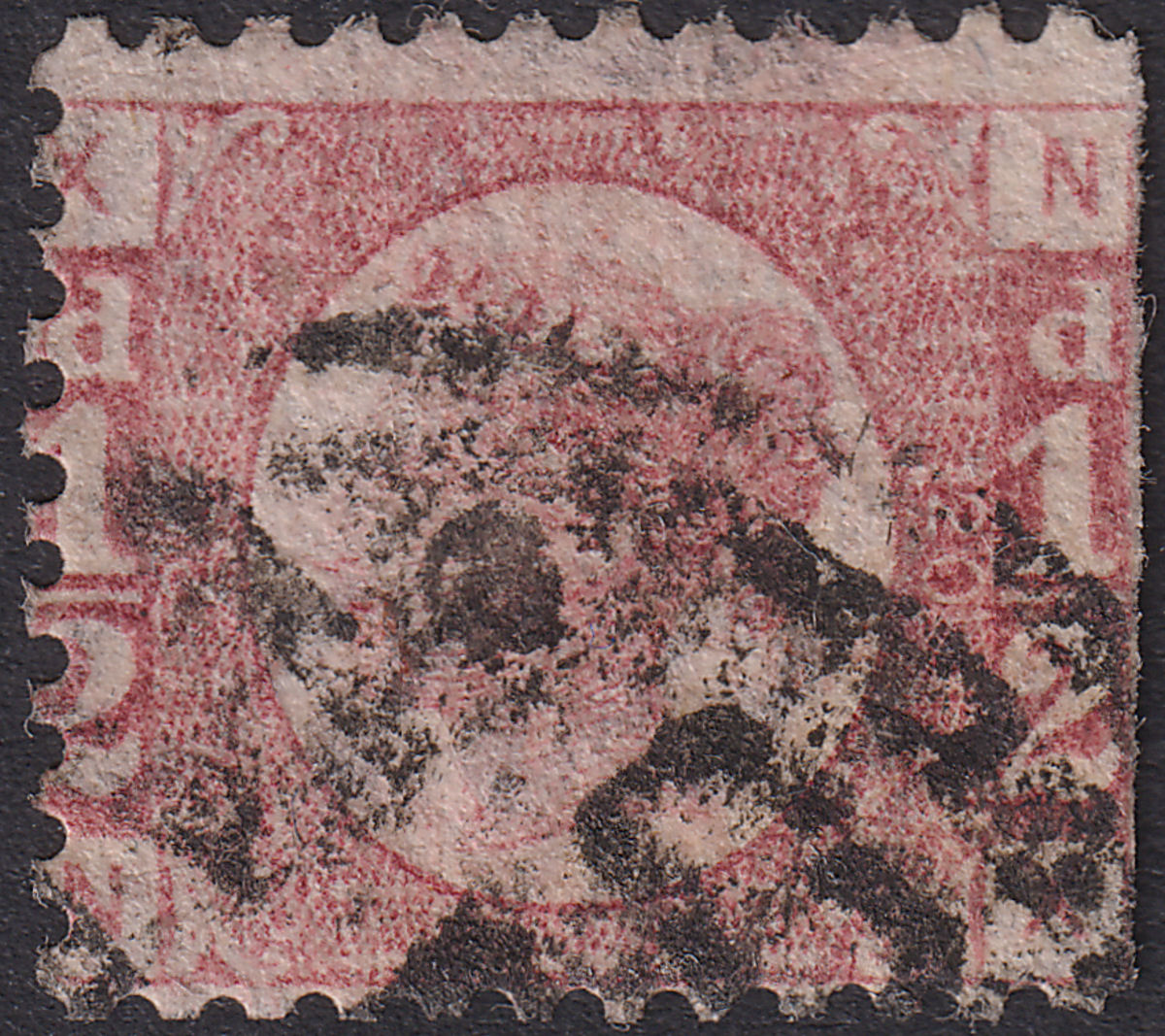 QV 1870 ½d Rose-Red w Copestake Moore Underprint in Red Used Plate 20 SG PP39