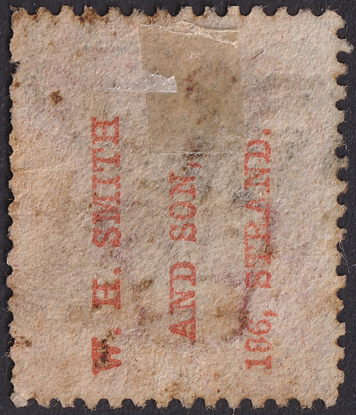 QV 1867 1d Rose-Red w WH Smith Underprint in Red Used Plate 103 SG PP285