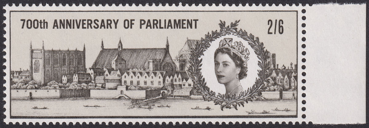 QEII 1965 Parliament 2sh6d wmk Inverted Marginal Mint SG664Wi cat £50