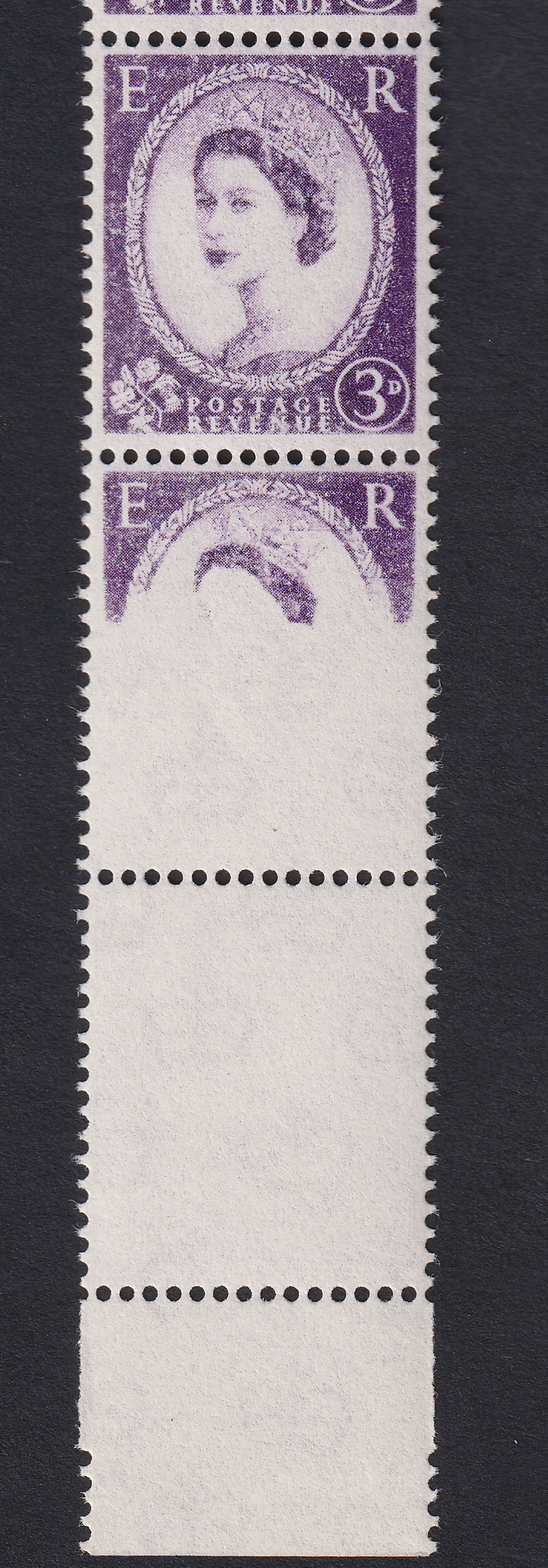 QEII 1958 Wilding 3d Spectacular Progressive Dry Print Strip of 10 Mint SG575
