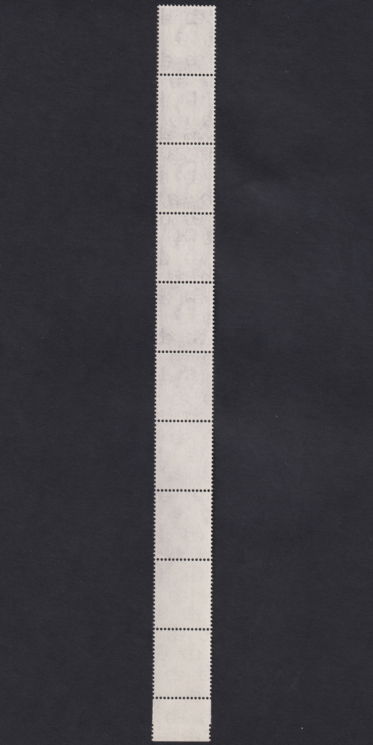 QEII 1958 Wilding 3d Spectacular Progressive Dry Print Strip of 10 Mint SG575