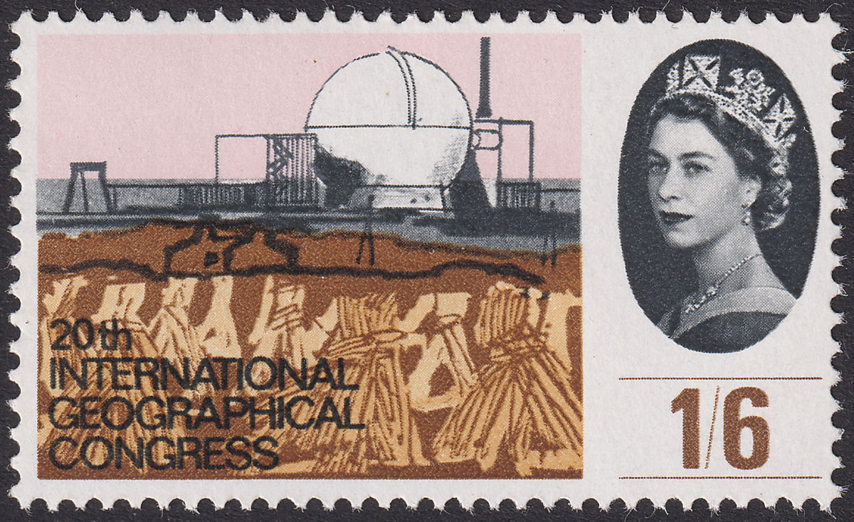 QEII 1964 Geographical Congress 1sh6d wmk Inverted Mint SG654Wi cat £55