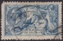 Click for more photos and details King George V 1915 Seahorse 10sh Pale Blue De La Rue Used SG413 cat £900 FAULTS