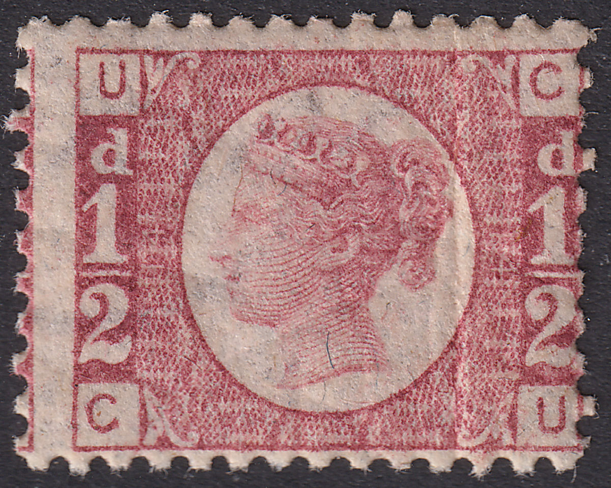 Queen Victoria 1870 ½d Rose-Red Plate 14 Mint SG48 cat £85