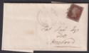Click for more photos and details Queen Victoria 1841 1d Red Plate 11 Imperf Used on Entire Maltese Cross Postmark