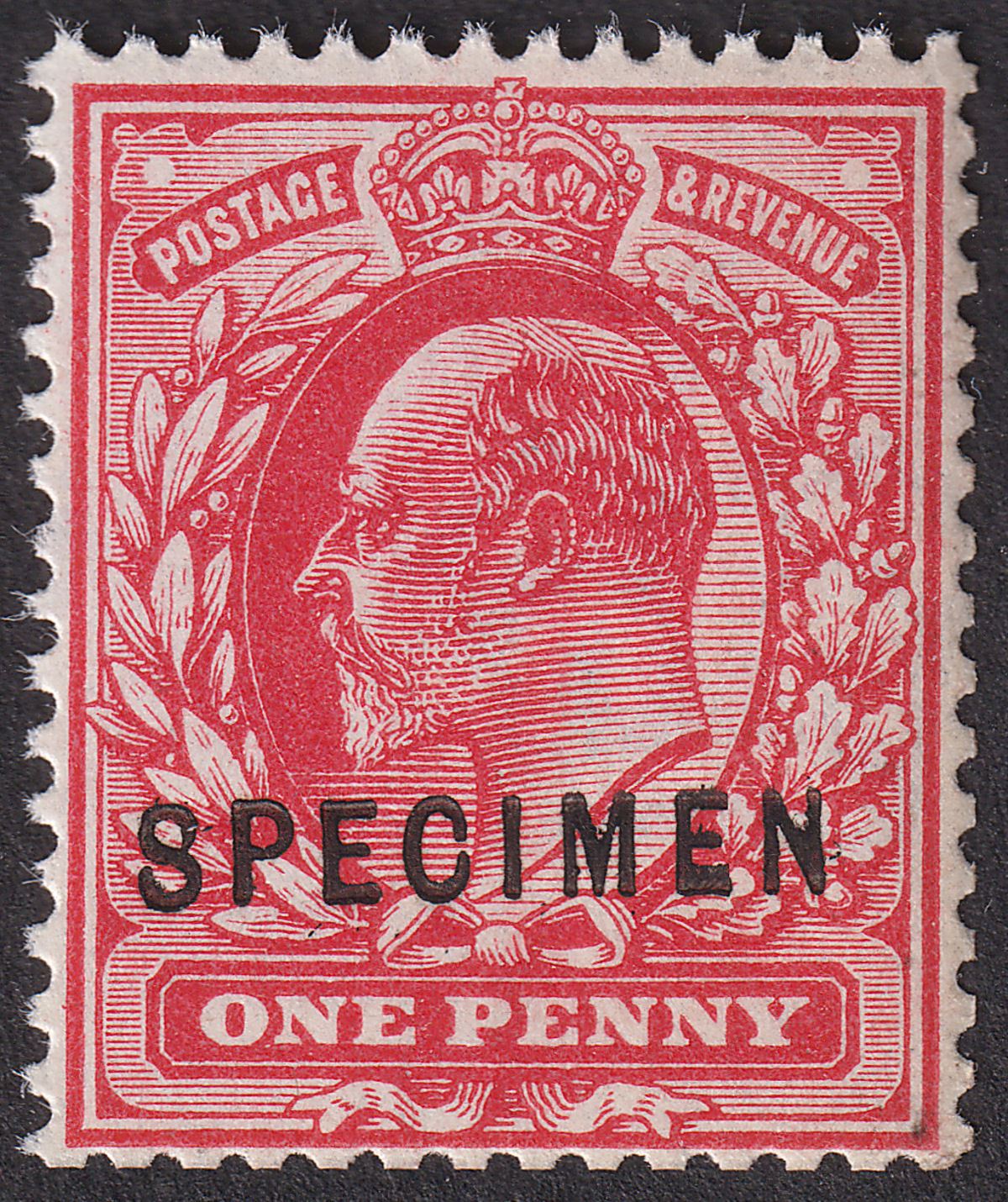 King Edward VII 1902 1d Scarlet SPECIMEN Type 15 Overprint Mint SG219s cat £250