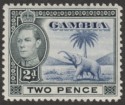 Gambia 1938 KGVI and Elephant 2d Blue and Black Mint SG153