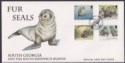 South Georgia + Sth Sandwich Is 2002 Fur Seals Official First Day Cover SG349-52