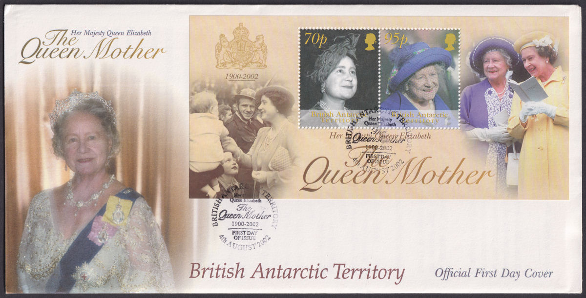 British Antarctic Territory 2002 Queen Mother Commemoration First Day Covers