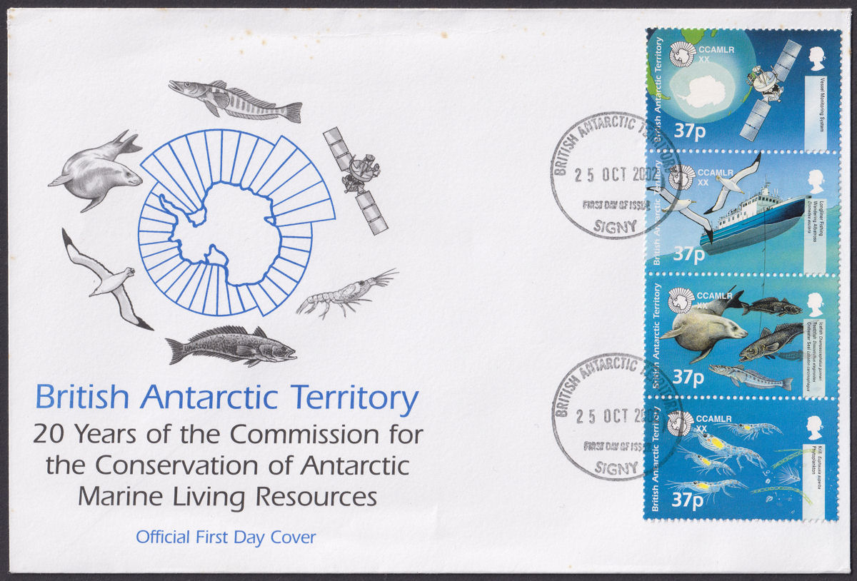 British Antarctic Territory 2002 QEII CCAMLR Official First Day Cover SG347a