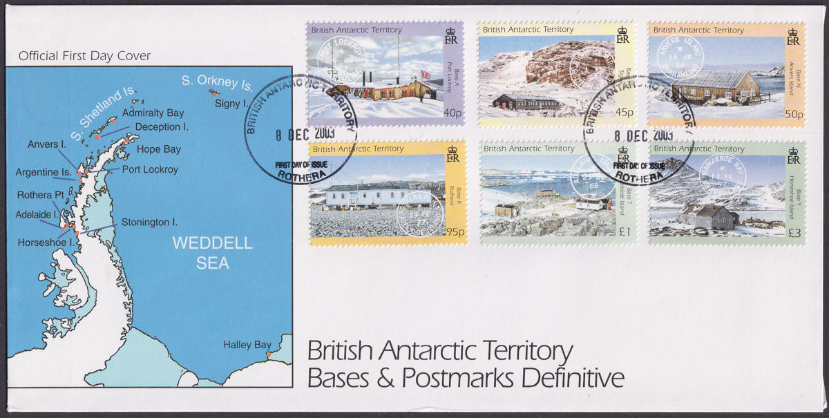 British Antarctic Territory 2003 Research Bases Official Pair First Day Covers